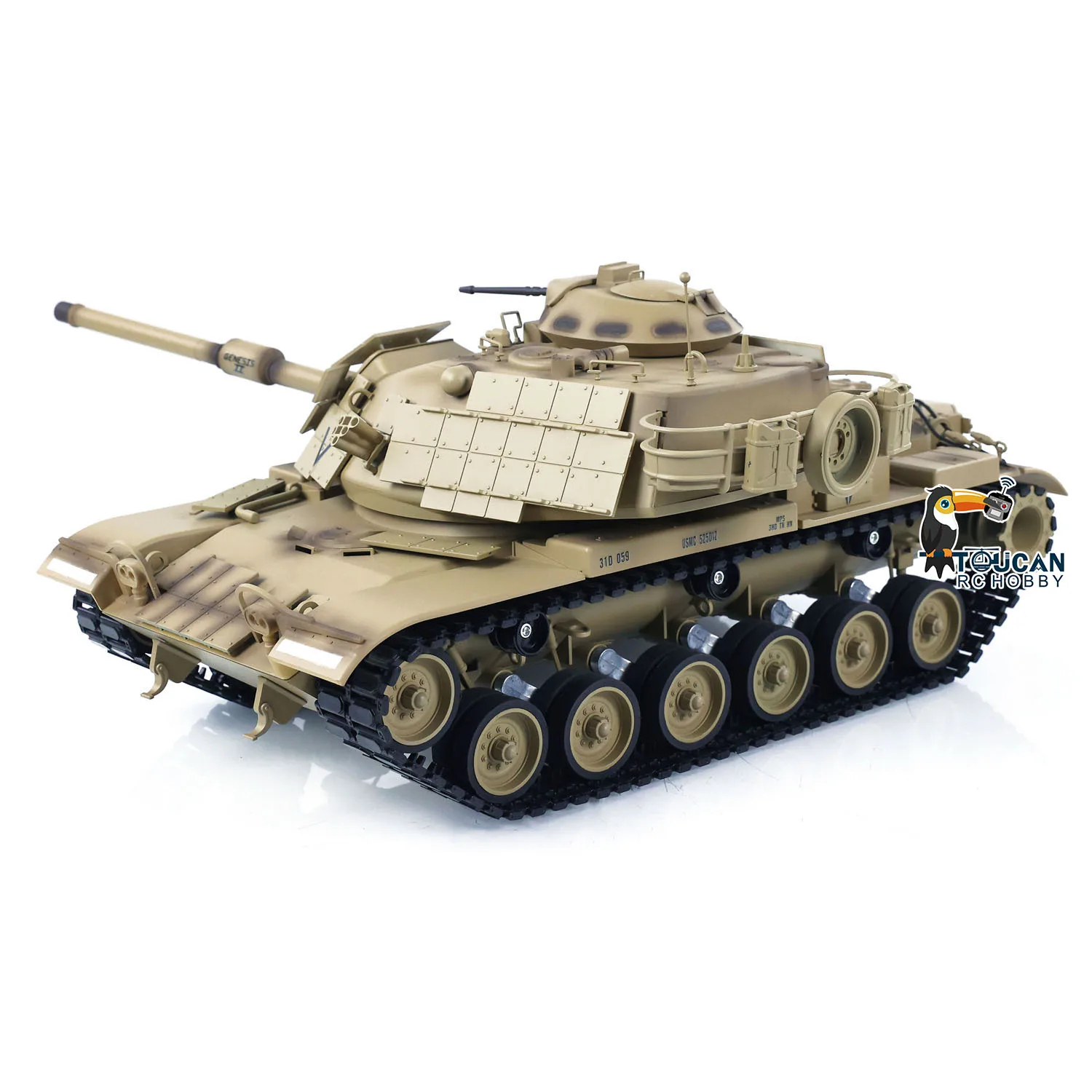 M60A1 ERA USA RC 1/16 Battle Tank Tongde Model Remote Control Tanks Model 320-degree Turret Rotation Sound Toy TH23289 4