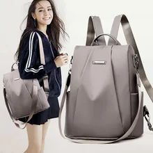 

New Fashion Women Backpack Large-Capacity Black Female Shoulder Bag Soft Rucksack Oxford for Teenagers Schoolbag Travel Backpack