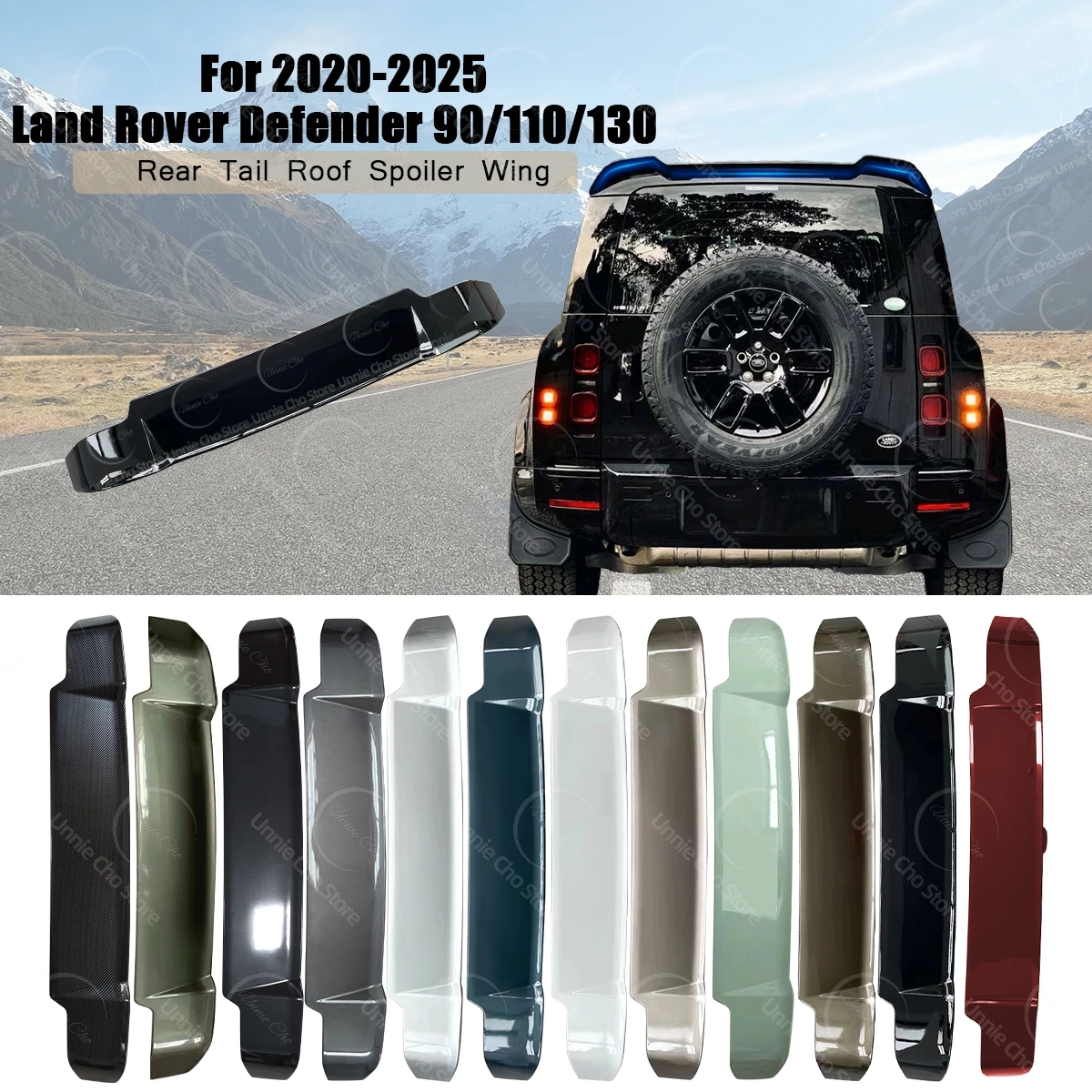 Spoiler Posteriore Per Tetto Per Defender 90 110 (2020-2023) – Materiale ABS, Vari Colori – Ala Posteriore Aerodinamica