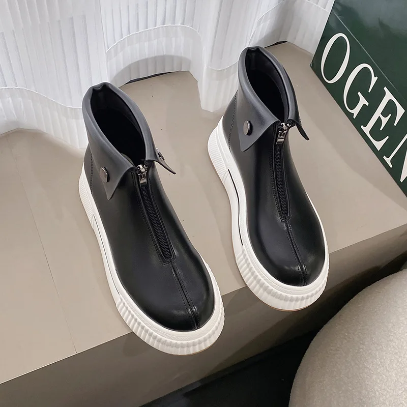 Women Martin Boots New British Style Short Boots Anti Slip Thick Sole Boots Versatile Women's Boots Fashion Boots Platform Boots