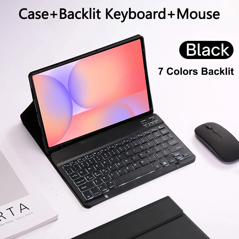 Versatile Tablet Case with Detachable Keyboard and Pencil Holder