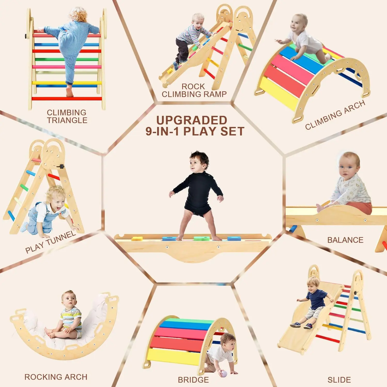 Pikler Triangle Set with Cushion 3