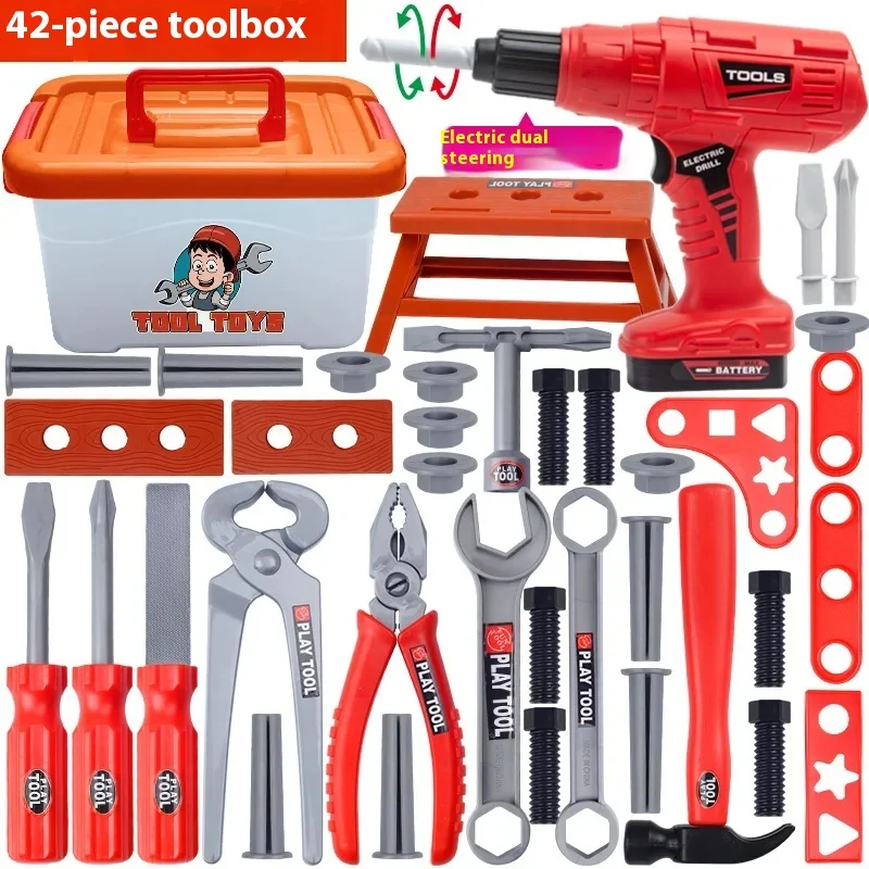 Children's Toolbox Set Baby Simulation Repair Drill Screwdriver Repair Engineer Simulation Repair Tools Pretend Play House Toys 3
