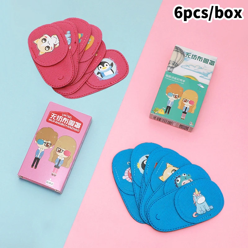 6 Pcs Children Health Care Kids Child Occlusion Medical Lazy Eye Patch Eyeshade For Kids Strabismus Treatment Vision Care Kit 2