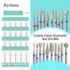 HYTOOS 5Pcs/Set Diamond Nail Drill Bits Russian Cuticle Clean Nail Bit Professional Safety Under Nail Cleaner for Dead Skin 1