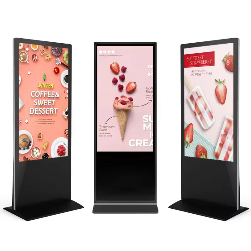 Advertising Machine Indoor Floor To Ceiling Digital LCD High-Definition Display Player Android/10Pinots Touchable/Optional Size