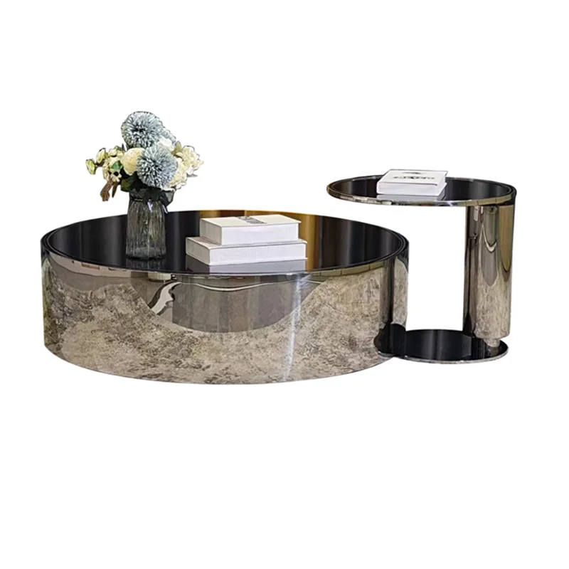 

Минималистичный кофейный столик из закаленного стекла, высококачественный онлайн черный чайный столик, роскошный, современный маленький кофейный столик