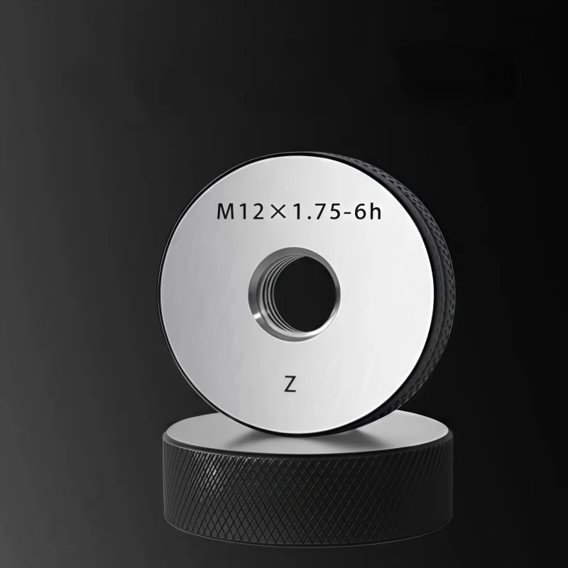 1세트(1*GO+1*NOGO)M2.5-M8 비표준 미터법 미세 나사산 링 게이지 측정 도구 M2.5M3M4M5M6M7M8 6h