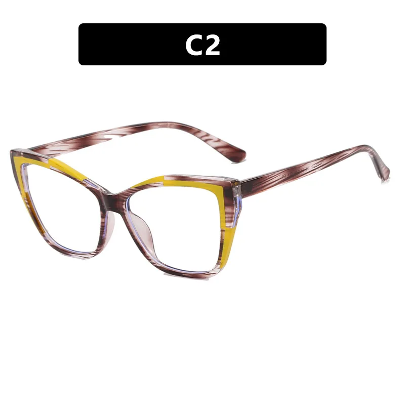 Anti Blue Light Glasses Color Matching Frame Anti-Blue Light New Internet Celebrity Myopia Prescription Glasses Diopter-25 ~-600