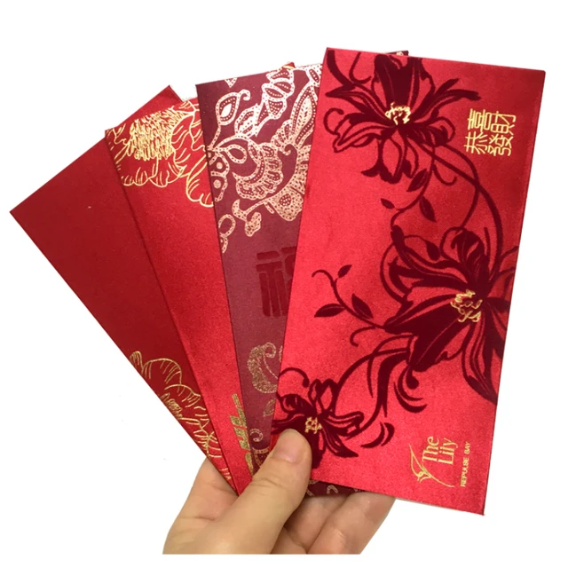 Source CUSTOM Red Envelope Elegant Design Chinese New Year Red