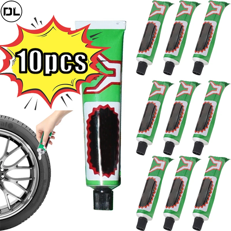 

10pcs Tire Tyre Repairing Glue Car Motorcycle Bicycle Wheel Repairing Inner Tube Puncture Rubber Glue Tools Auto Accessories