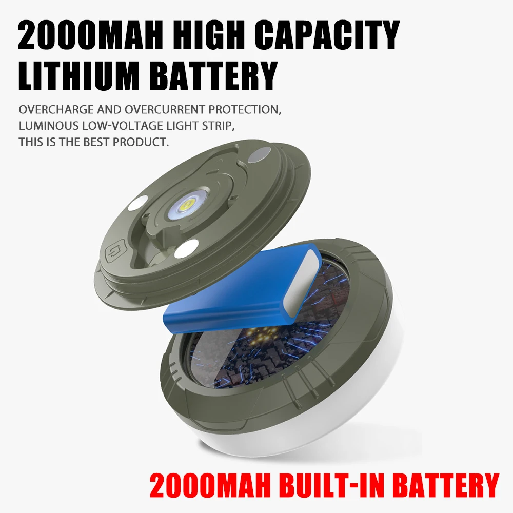 USB Rechargeable Camping Light Outdoor Tent Light XTE LED Flashlight with Magnet Hook 10 Meter Strip (warm Light+RGB) camping light portable lanterns camping lamp