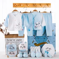Lawadka 18 pièce/lot nouveau-né bébé vêtements pour filles garçons ensembles 100% coton infantile printemps automne doux garçon vêtements nouveau-né chapeau bavoir 1