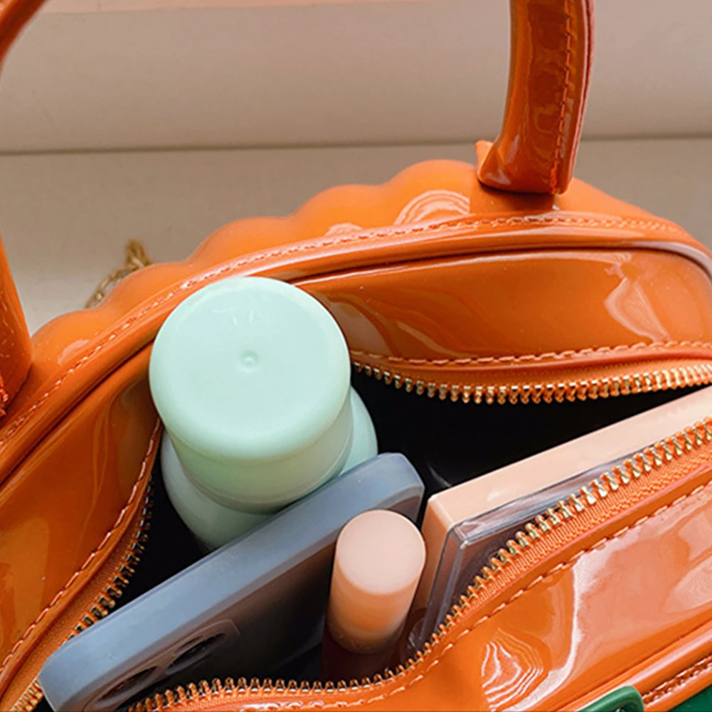 Halloween Crossbody Bags for Women Cute Ghost Chain Pumpkin Shoulder Bag Girls PU Leather Waterproof Creative Candy Purse Gift