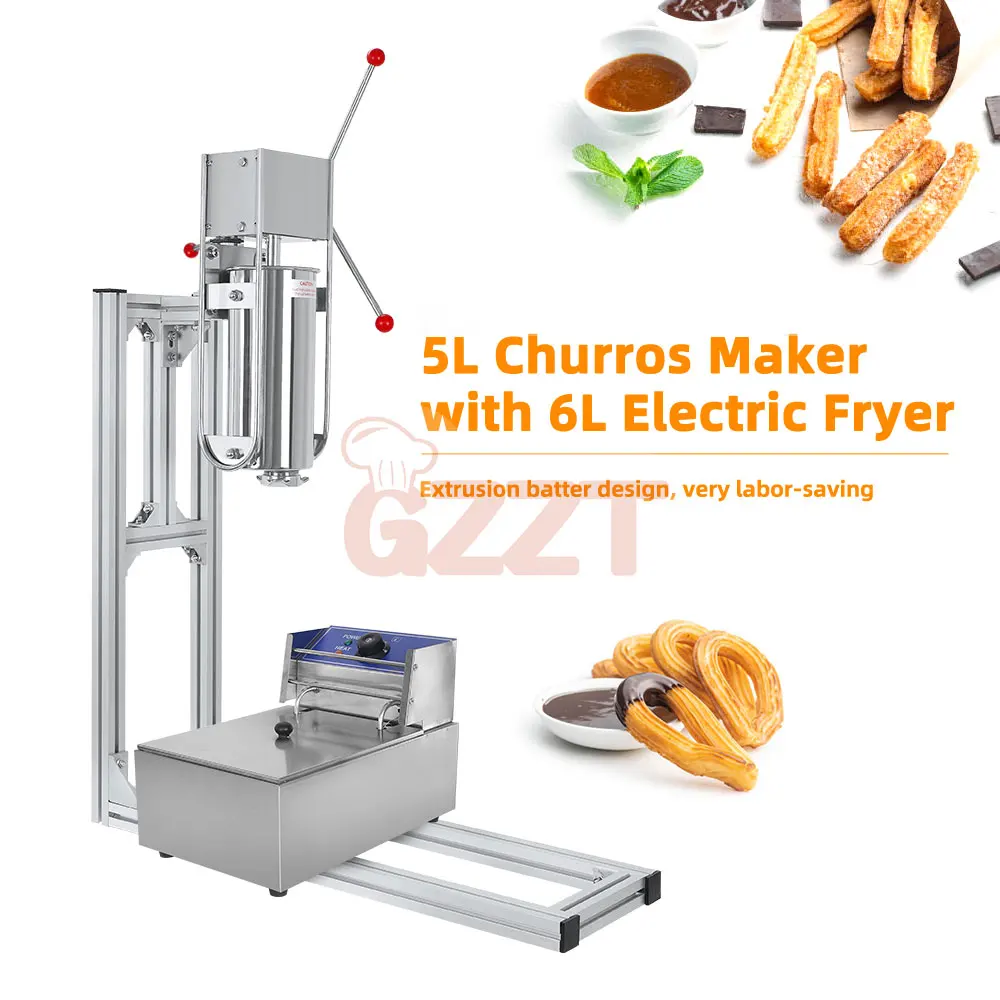 Commercial Home 5L Vertical Manual Spanish Donuts Churrera Churros Machine  Maker