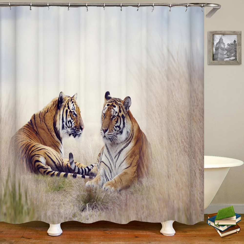 Shower Bathroom Curtain Cute Dinosaur Funny