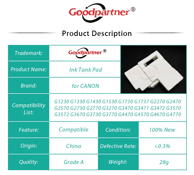 10X MC-G04 Waste Ink Pad Sponge for CANON G1230 G1330 G1430