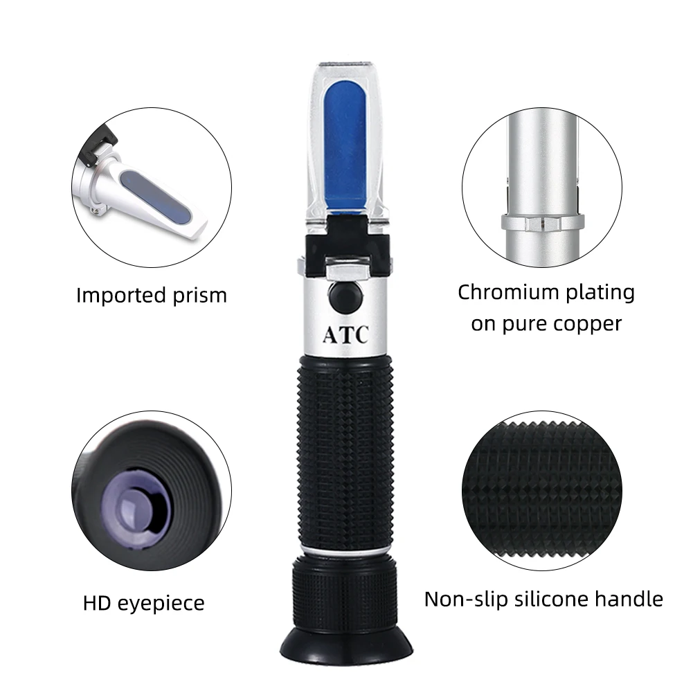 Handheld 10-30% Water Honey Refractometer ATC Honey Concentration Meter Honey Mo