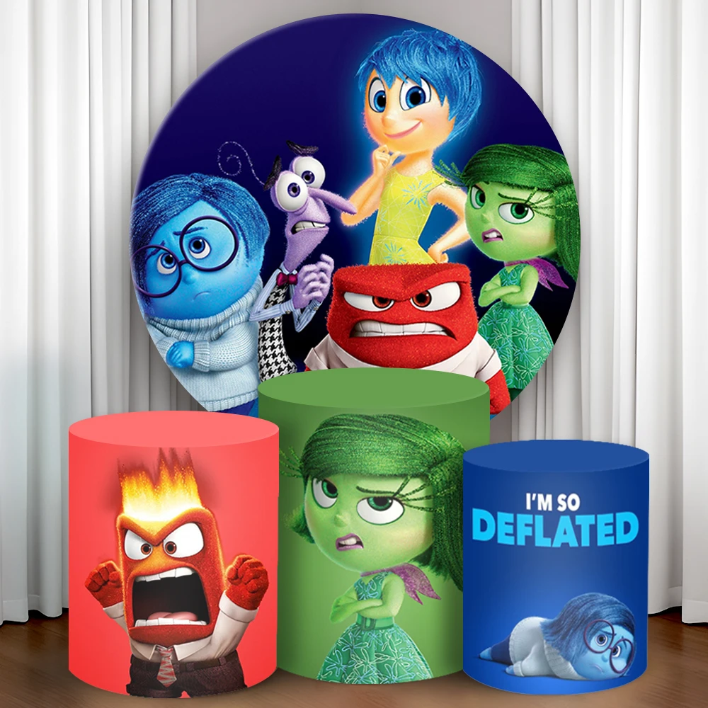 Emoções Divertidamente 1: O Fundo Circular da Disney que Transformou Minha  Festa de Aniversário do Meu, image size:1000x1000