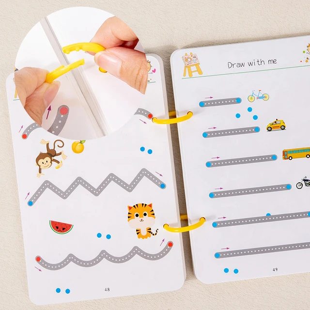 Montessori Pen Control Training Book Reusable 3