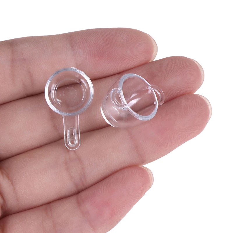 17Pcs/Set Mini Transparent Kitchenware Toy Drink Cups Dish Plate Tableware Miniatures DIY Pretend Play 4