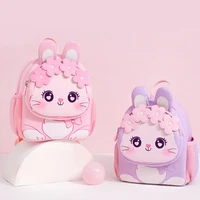 Toddler Backpack for Girls 3-5 Years Old Cartoon Pink Rabbit School Bags Kindergarten Kids Kawaii Bag Mochila Infantil Escolar 2