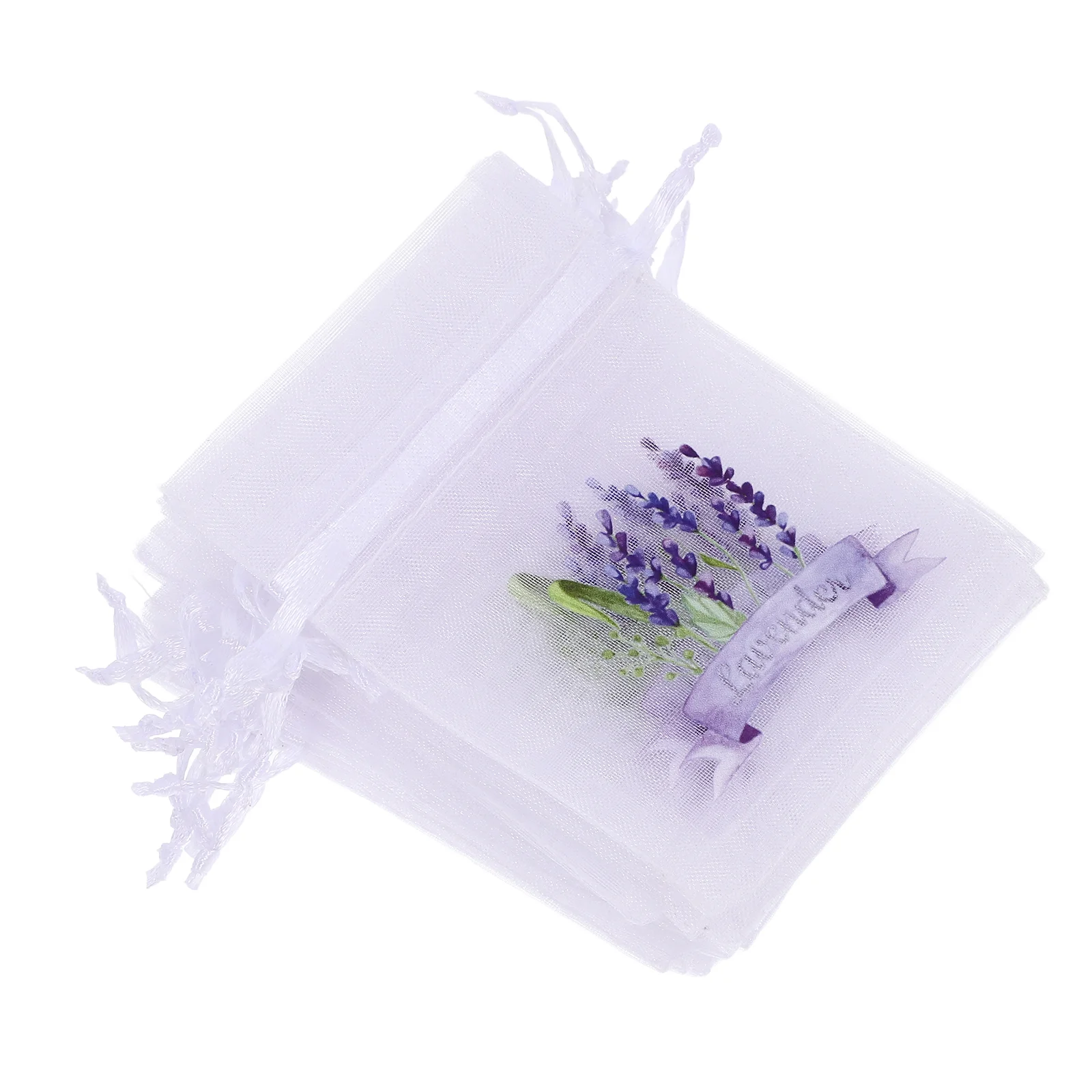 20 Pcs Lavender Bag Gauze Pouches Sachet Bags Clear Party Favor Sachets Empty for Drawstring