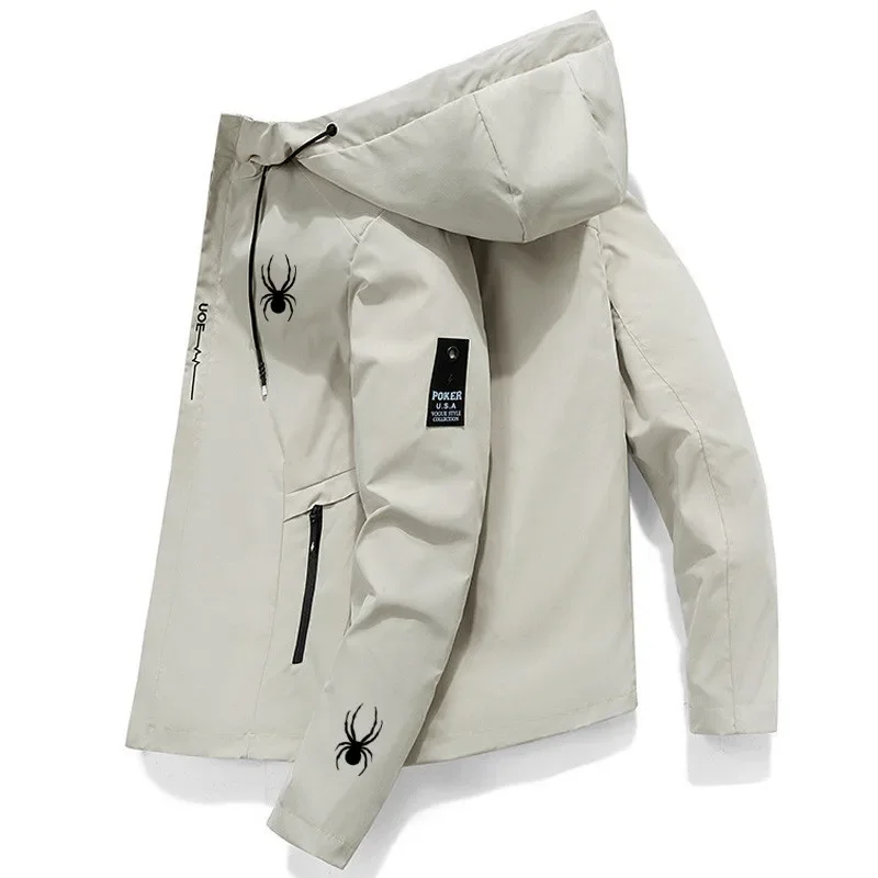 Men's spring and fall clothing Zipper sports windproof waterproof jacket Casual high quality outdoor climbing wear with hood