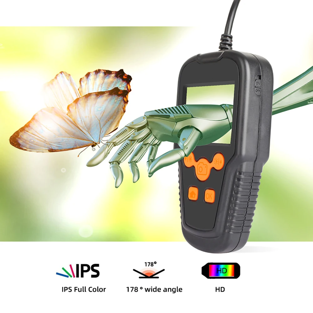 8mm  HD  ī޶ 2.4 ġ IPS ũ ڵ    ð  ð IP67 Waterpoof