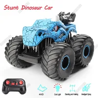 RC Car 2.4G Remote Control Dinosaur Cars Stunt Standing Spray Musical Light Effect High Speed Vehicle Children Toy Kids Gift Set 1