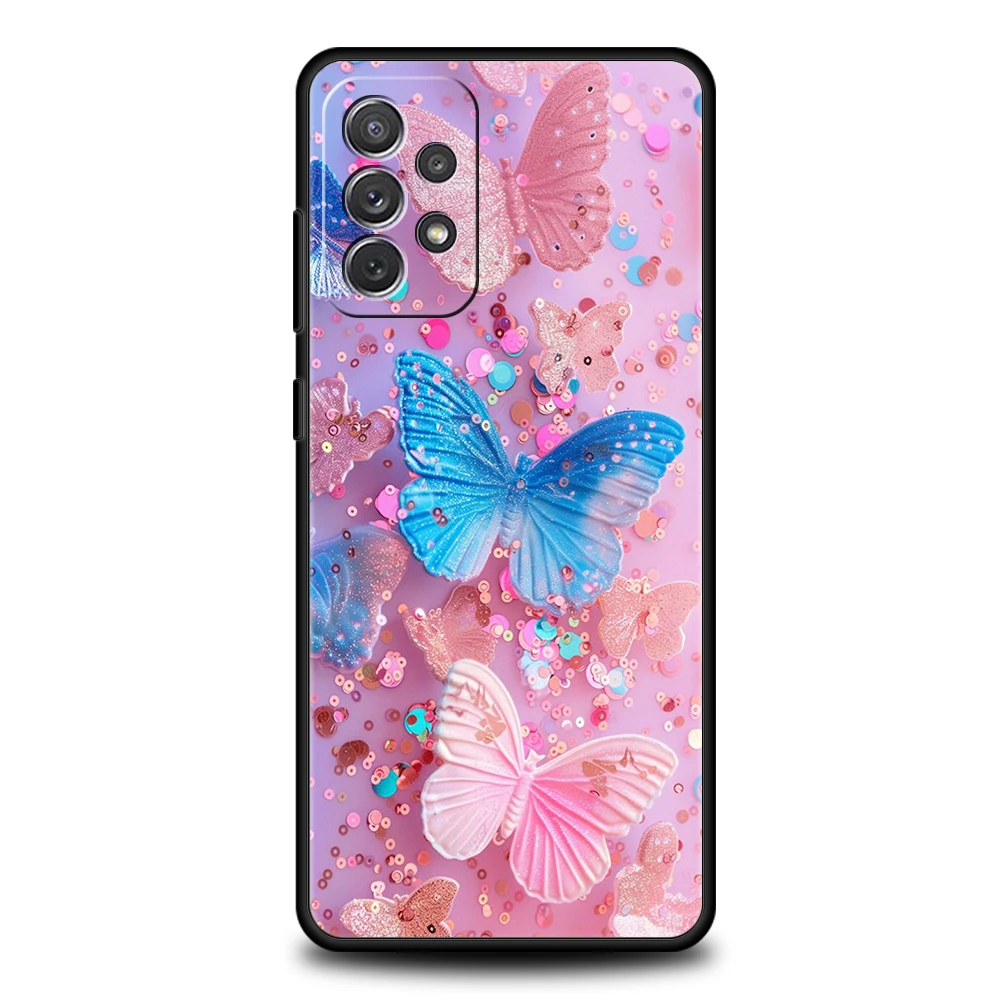 Floral & Butterfly Pattern Phone Case - Elegant Design Cover