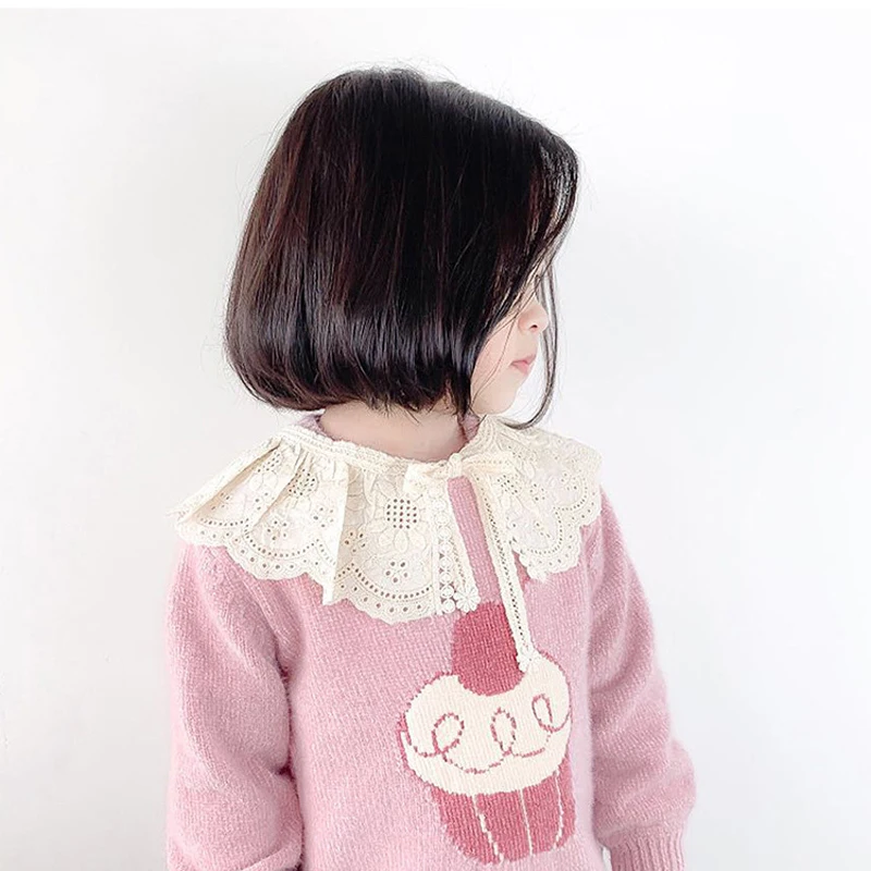 Kids Girls Scarf Shawl Detachable Collar Neckwear 3-8Y