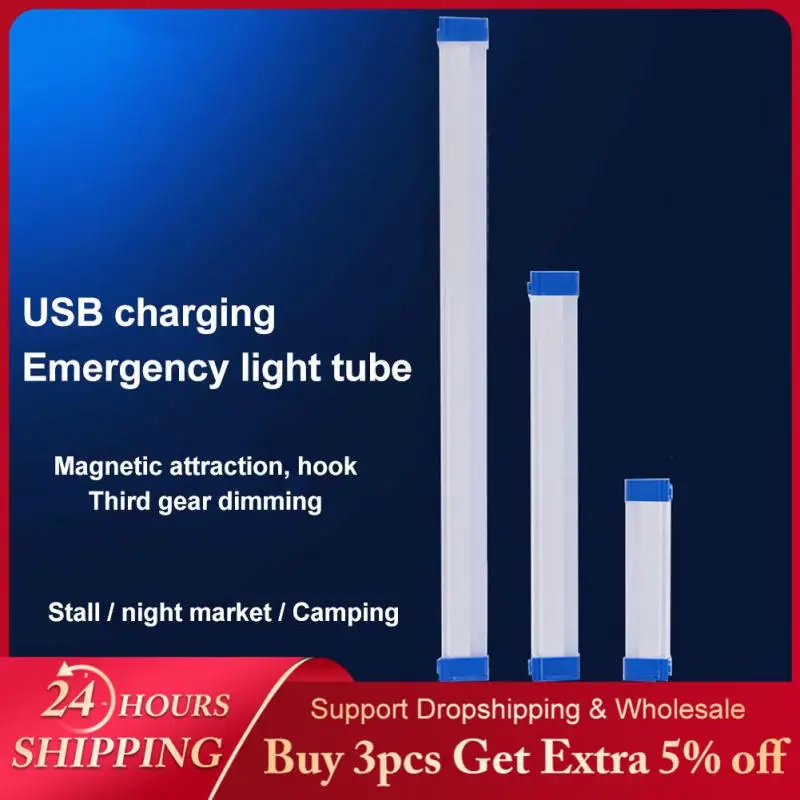 Luz Led de emergencia recargable por USB para exteriores, luz nocturna