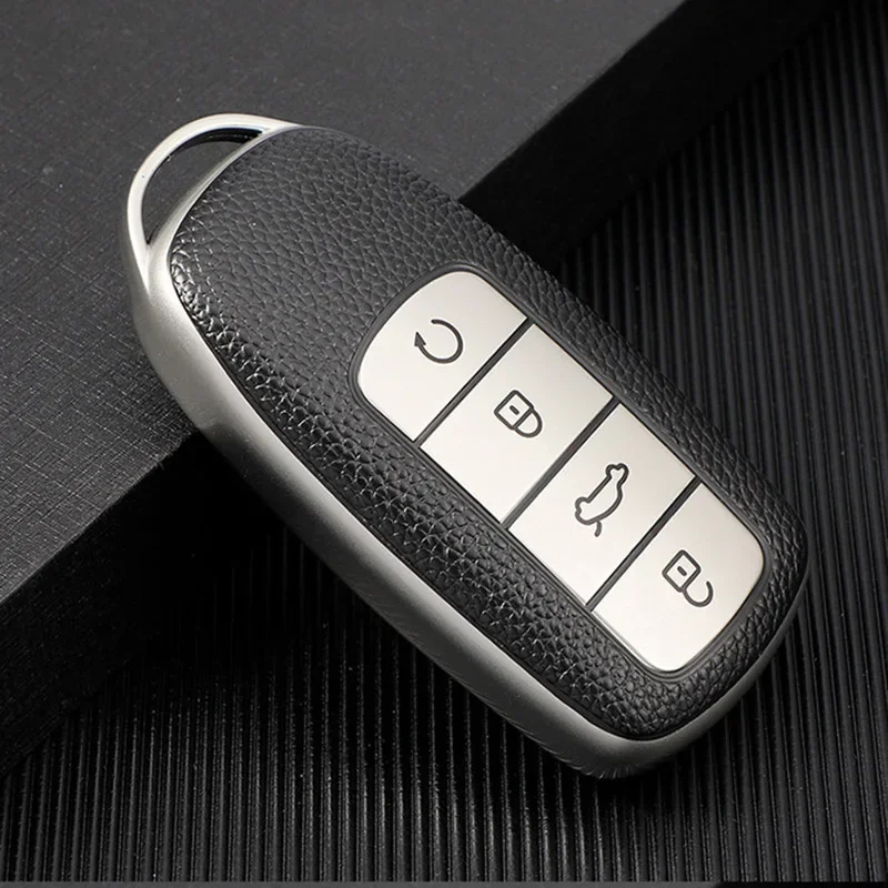 Car Key Case Cover For Chery Tiggo 8 Pro Tiggo 8plus 5 Plus 7pro Soft TPU Leather Car Smart Key Case Cover Shell Bag Keychain Protector key case cover key case car key shell