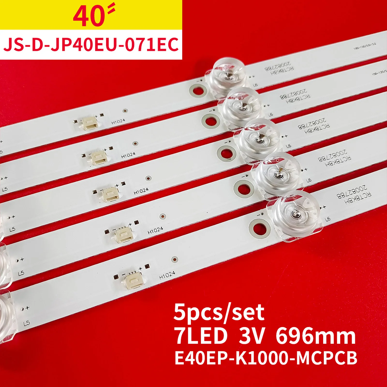 

4Set LED Backlight Strip JS-D-JP40EU-071EC(71201) E40EP-K1000-MCPCB 40LE6120 UA40EP1100S V400HJ6 PE1 HX40N2176 LE40B8000TF