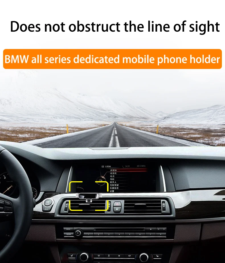 Autotelefonhalter für BMW Mini 2016–2022, F55 F56 F57GPS, spezielle Schwerkraft-Navigation, Handy-Halterung, 360-Grad-Drehständer – Detail 3