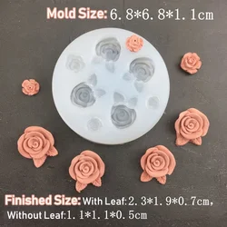 Elegant Rose and Leaf Silicone Mold for Cake and Cupcake Decorating (7 Hole Leaf Rose)