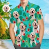 Custom Dog Face On A Hawaiian Shirt For Pet Lover DIY Personalized Pet Photo Beach Shirts For Men Oversized T Shirt 1