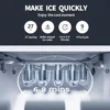 Ice Maker Water Dispenser 27LBS Daily Output Hot Cold Water Supply Child Safety Lock 3-in-1 Functionality Efficient Compressor 3