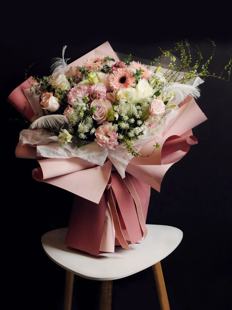 20 fogli di carta da regalo per fiori a doppia faccia, 55,9 x 55,9