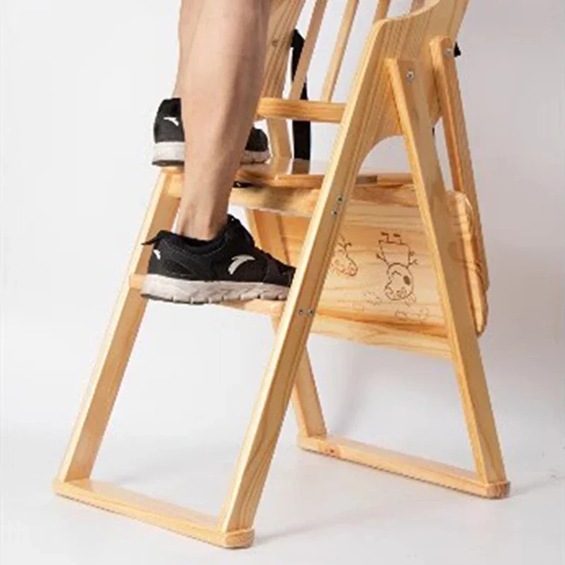 Kids baby wooden dining chairs children study chair Feeding Ergonomic Platform Dining Chairs Kitchen Backrest Fotel Dla Dziecka Child Furniture