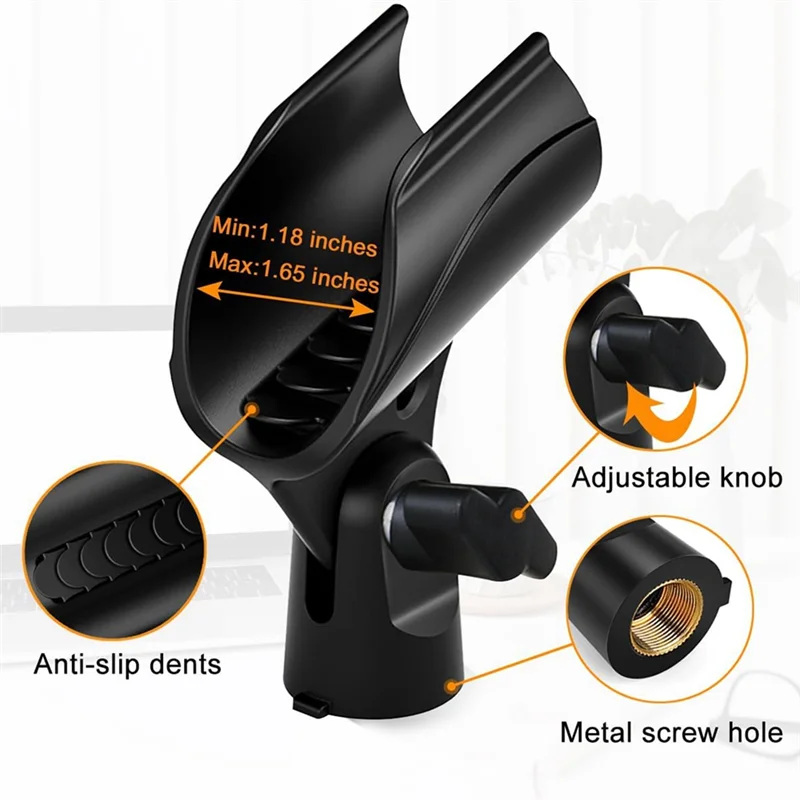 탁상용 마이크 스탠드, 대부분의 마이크-A74Z용 3/8인치 스레드가 있는 조정 가능한 데스크탑 마이크 스탠드