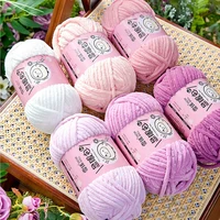 100g/Roll 68 Meters 6mm Polyester Yarn for DIY Sweater Scarf Warm Soft  Knitting&Crocheting Handmade Shiny Thread Thick Yarn 1