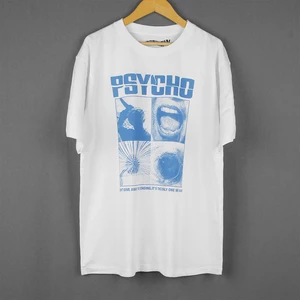 Alfred Hitchcock Psycho T-Shirt Horror Movie The Birds Rear Window Vertigo Men Summer White Cotton Tee Shirt