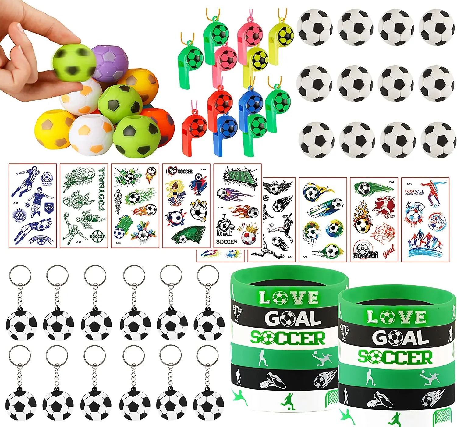 Soccer Ball Football Themed Birthday Party Favors Gift Bags Whistle Field Shooting Goodie Bag Stuffers Pinata Fillers Toys Kids party toys toy gift filler whistle toys soccer ball toys