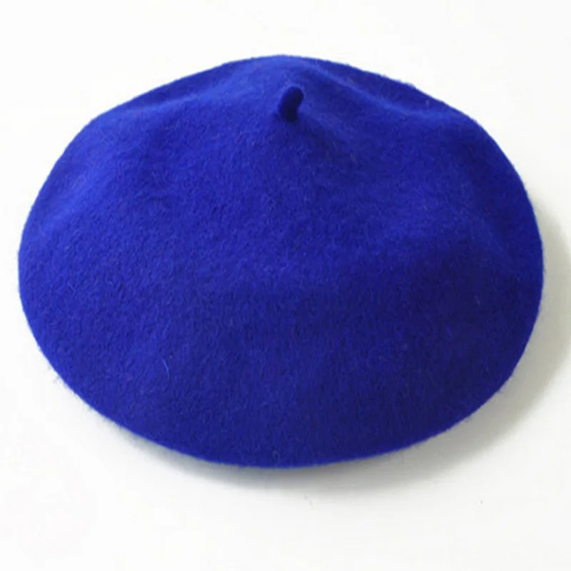 New Fashion  Solid Color Warm Wool Winter thin wool Women Girl Beret French Artist Beanie Hat  Cap For Female CL0053 2