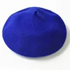 New Fashion  Solid Color Warm Wool Winter thin wool Women Girl Beret French Artist Beanie Hat  Cap For Female CL0053 2