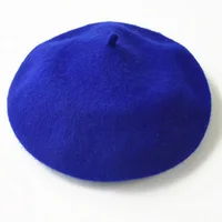 New Fashion  Solid Color Warm Wool Winter thin wool Women Girl Beret French Artist Beanie Hat  Cap For Female CL0053 2