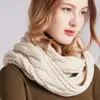 Soft Neck Wraps Knitted Scarf Crochet Thickening Circle Neck Scarf Solid Color Winter Scarf Autumn 5