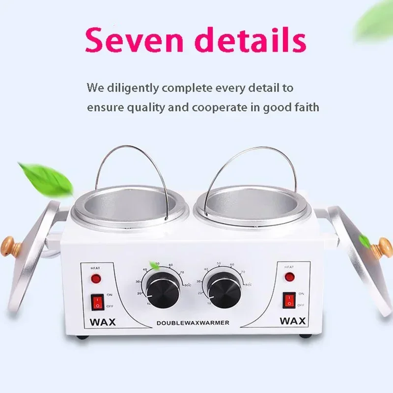 Double Furnace Multifunction Temperature Adjustment Double Pot Wax Melting Machine Hair Removal Instrument Wax Treatment Machine for wax heater,hair removal wax,hair removal tool